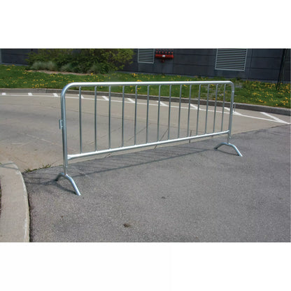 Portable Barrier, Interlocking, 102" L x 40" H, Silver