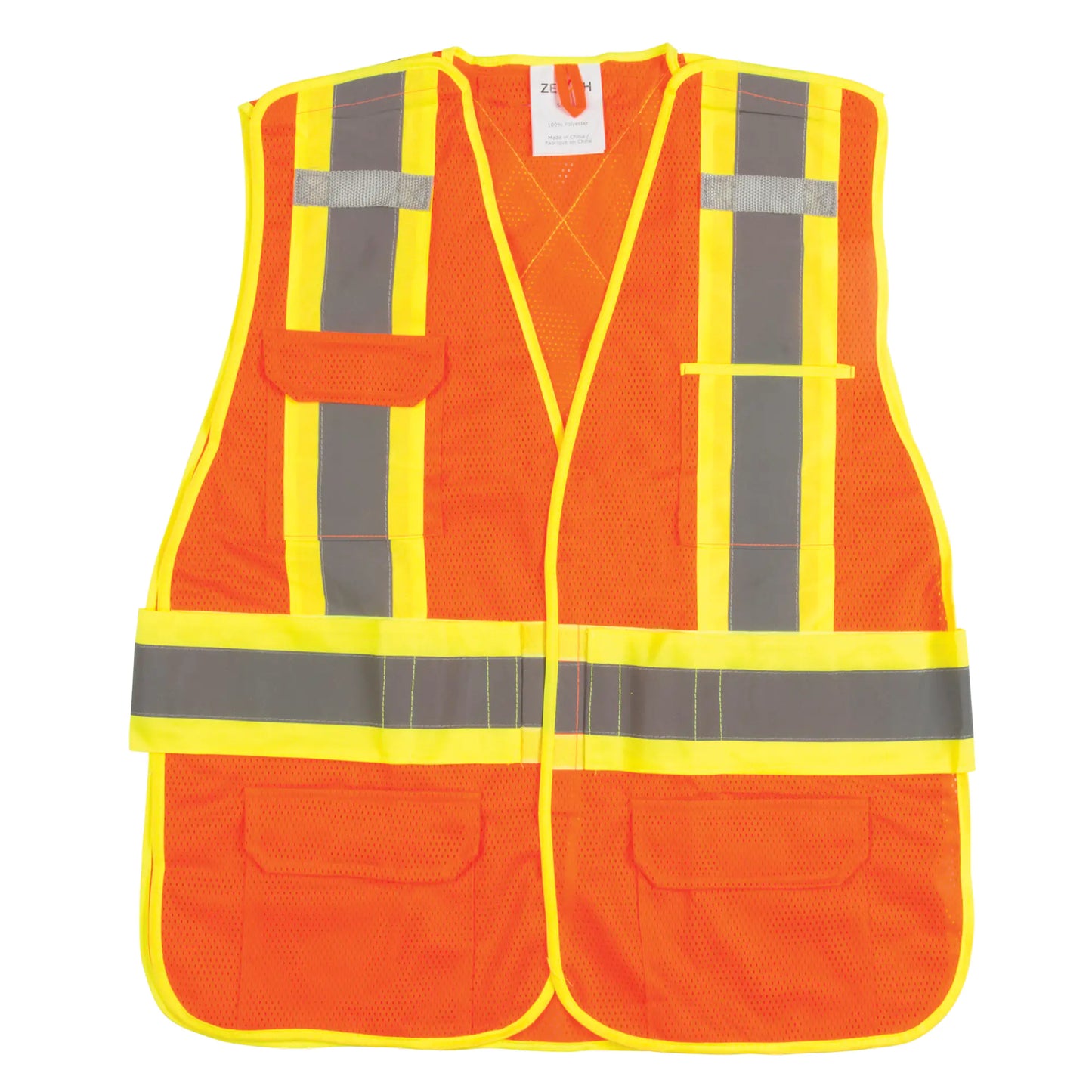 Flame-Resistant Surveyor Vest – High Visibility Orange, Medium, CSA Z96 Class 2 Level 2