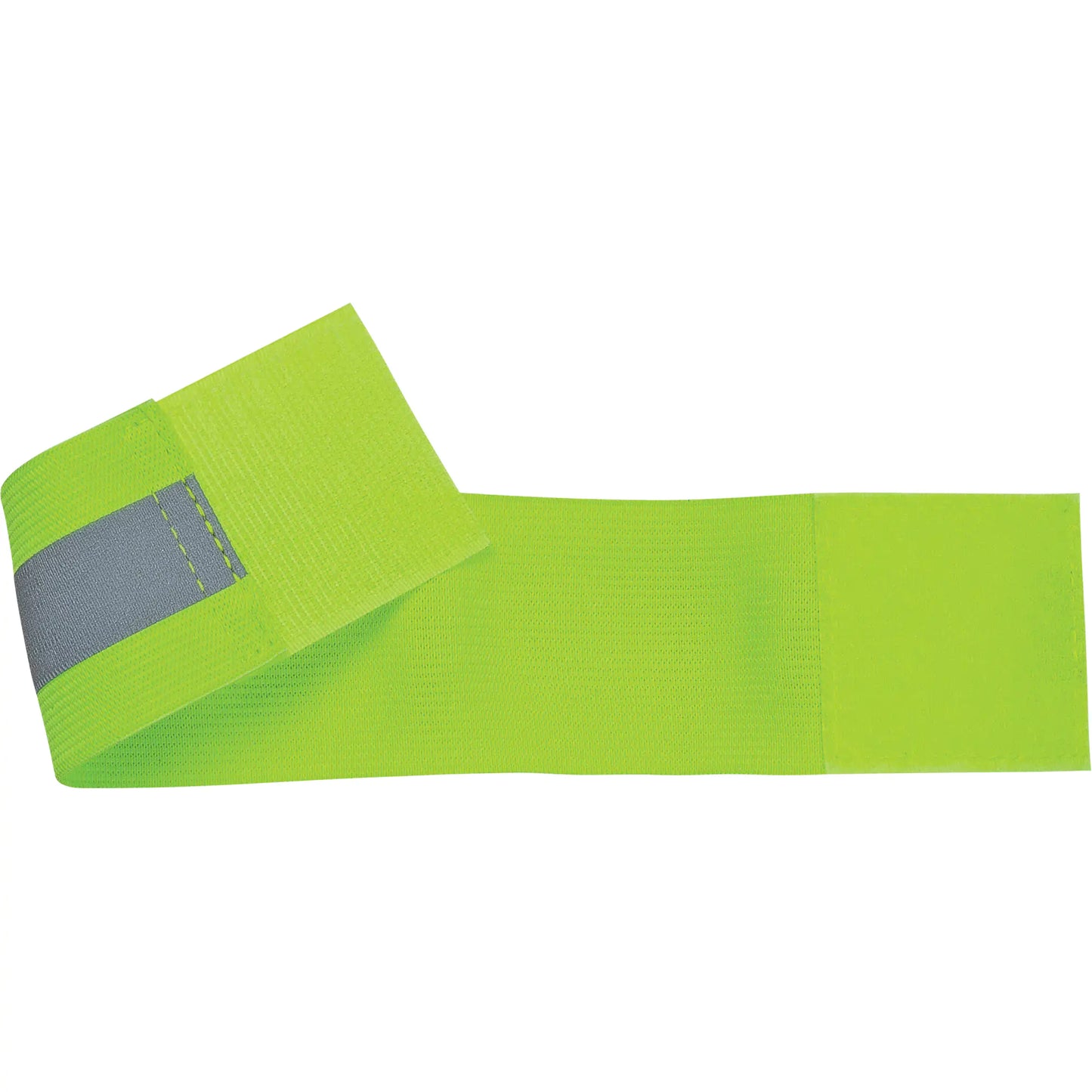 10" High Visibility Arm &amp; Leg Band – Lime-Yellow/Silver Reflective, Hook and Loop Closure, Sold Individually
