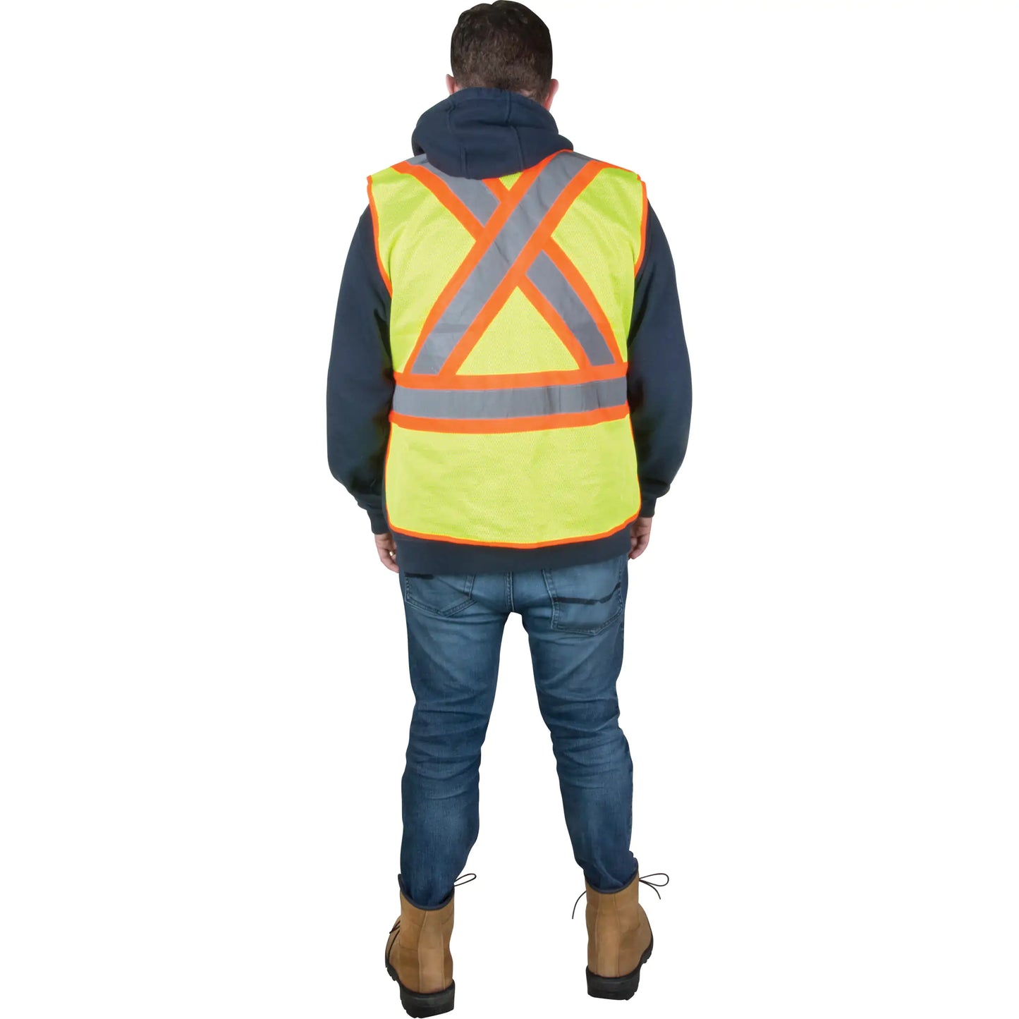 Flame-Resistant Surveyor Vest – High Visibility Lime-Yellow, Medium, CSA Z96 Class 2 Level 2