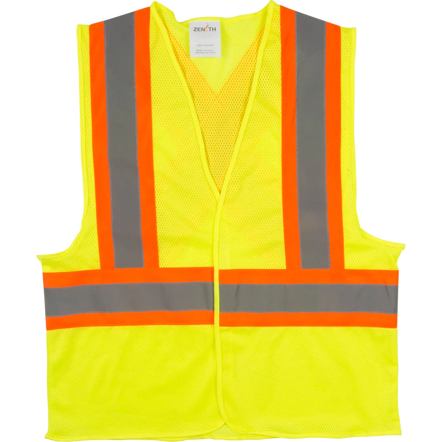Traffic Safety Vest – High Visibility Lime-Yellow, Medium, CSA Z96 Class 2 Level 2, Machine Washable