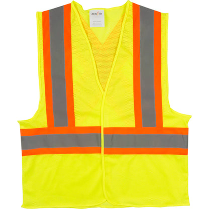 Traffic Safety Vest – High Visibility Lime-Yellow, Medium, CSA Z96 Class 2 Level 2, Machine Washable