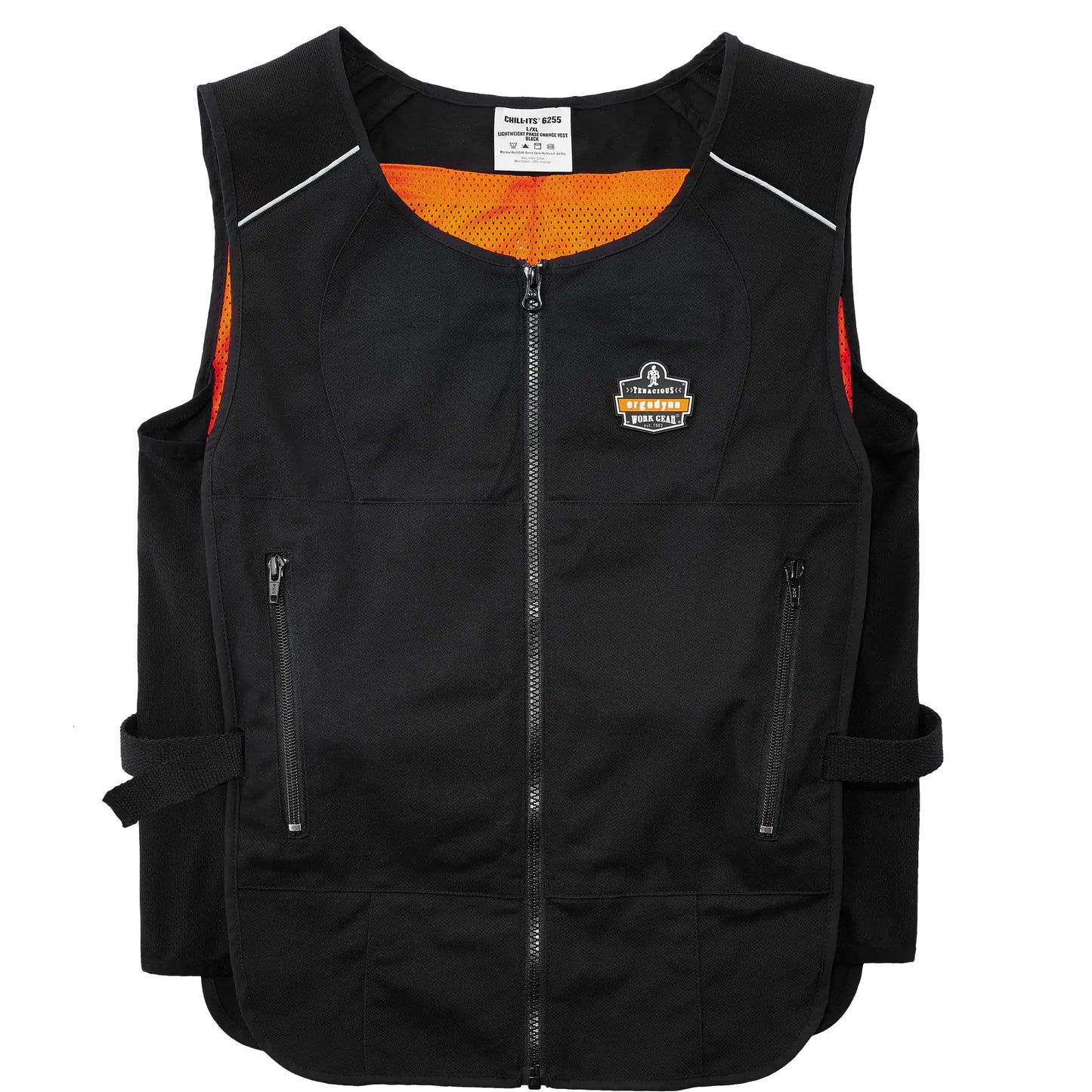 Lightweight Phase Change Cooling Vest with Packs, Small/Medium, Black | Industrial Heat Stress Protection
