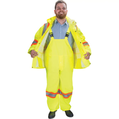 RZ1000 Rain Suit, Polyester, Small, High Visibility Lime-Yellow