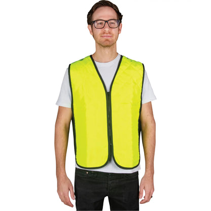 Evaporative Cooling Vest – Medium, High Visibility Lime-Yellow, Acrylic Polymer Crystal Technology