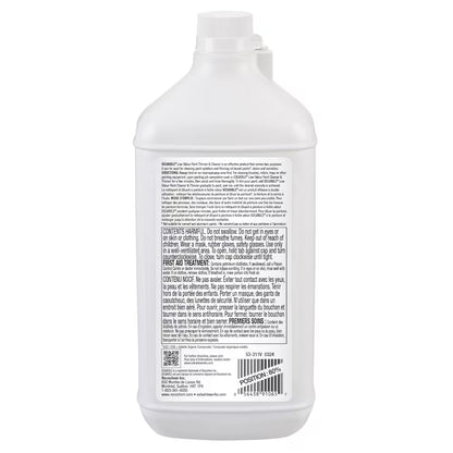 Back label of Solvable Low Odour Paint Cleaner and Thinner showing dual-use directions and safety warnings