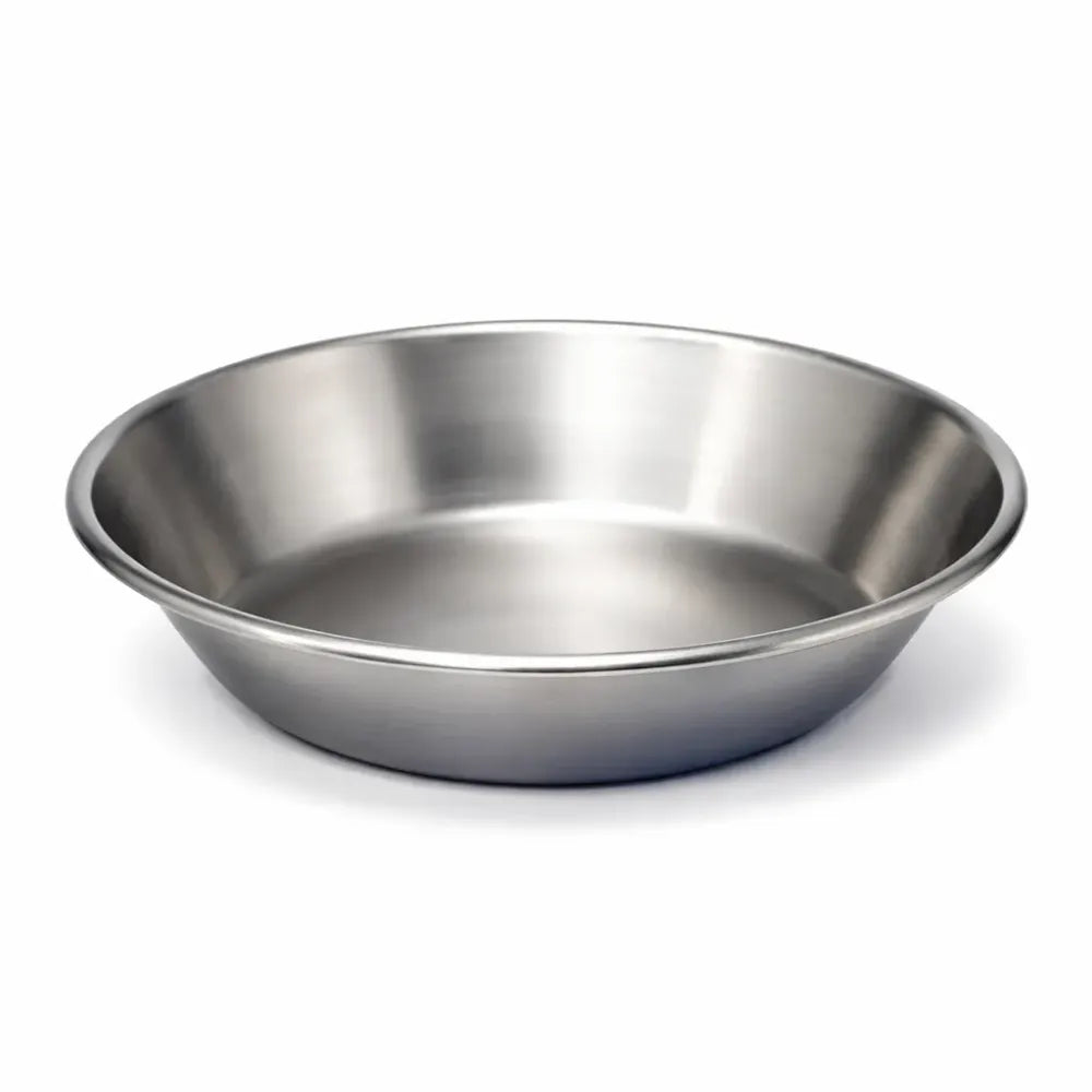 A round medical-grade stainless steel wash basin with a polished finish for clinical and laboratory use.