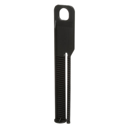 Black plastic 10:1 manual plunger rod with a molded hanging loop, shown from an isometric perspective.
