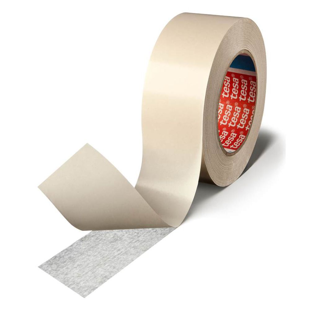 tesa 50605 double-coated translucent acrylic splicing tape roll with high-tack adhesive for web processing