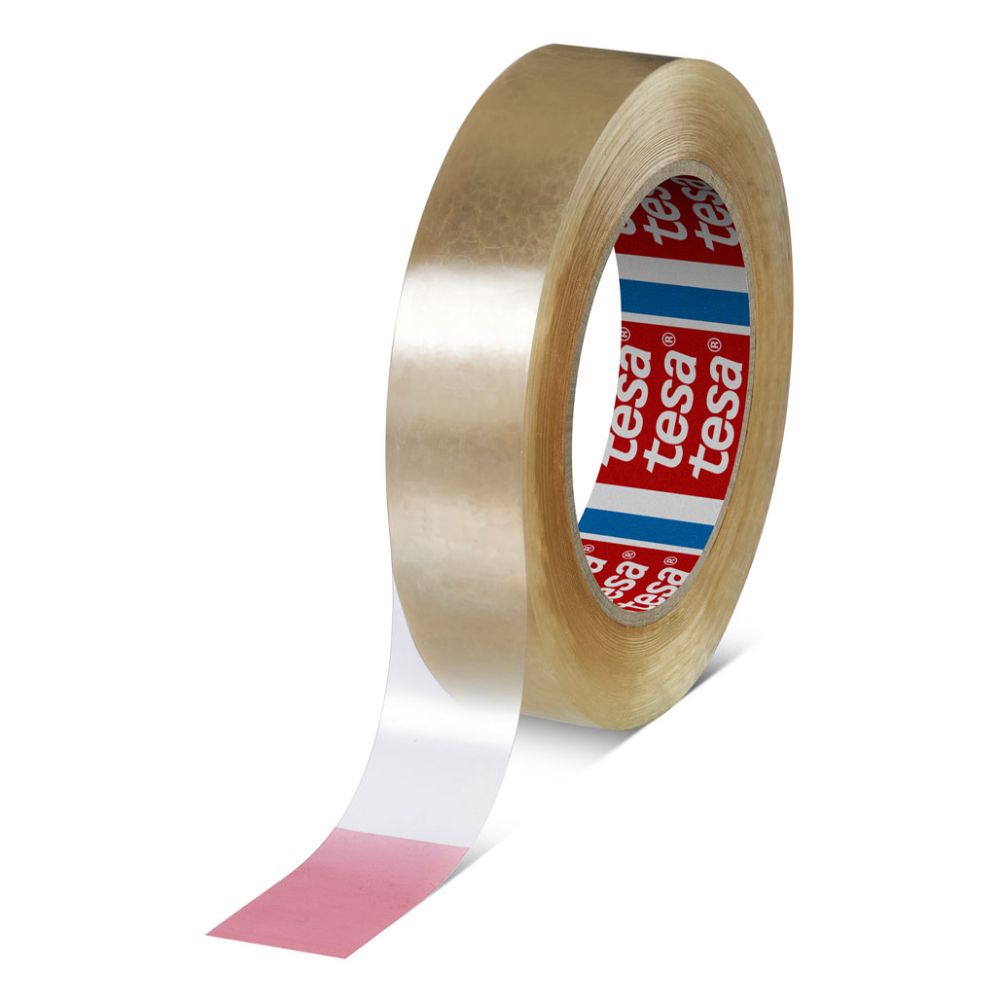 Tesa PVC acrylic linerless high low tack double coated clear tape 