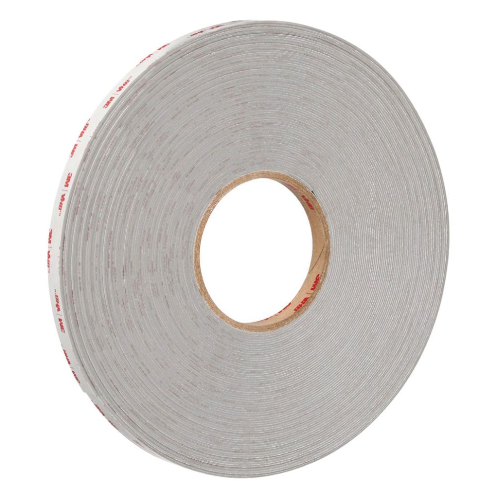 3M 4936F grey VHB tape roll with white printed film liner