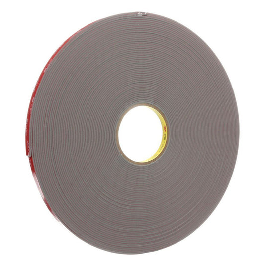 3M 4991 grey VHB tape roll with red polyethylene film liner