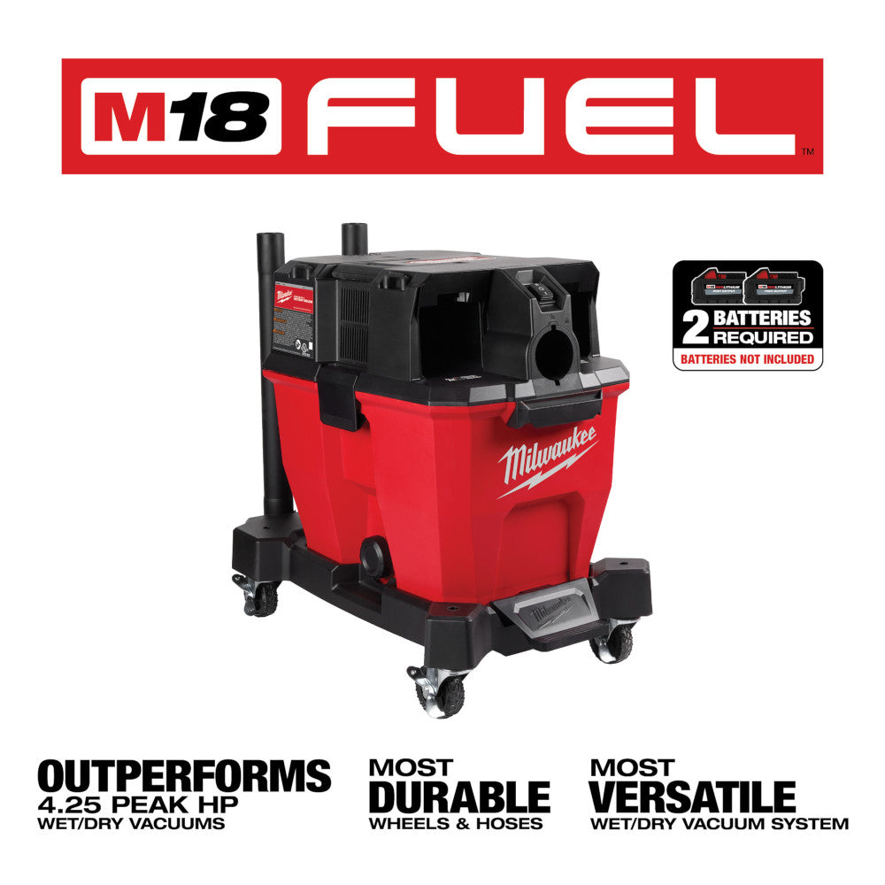 Milwaukee 0920-20 M18 FUEL Cordless Dual-Battery 9 Gal Brushless Wet/Dry Vacuum (Tool Only)